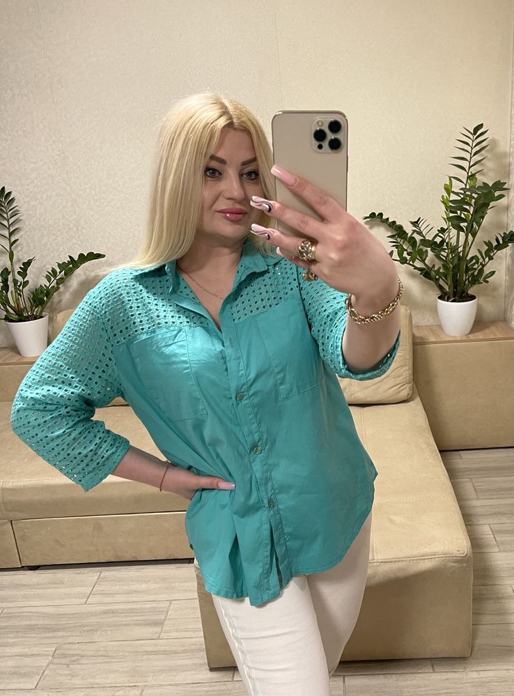 Женская рубашка блузка италия размер 46;48;50;52