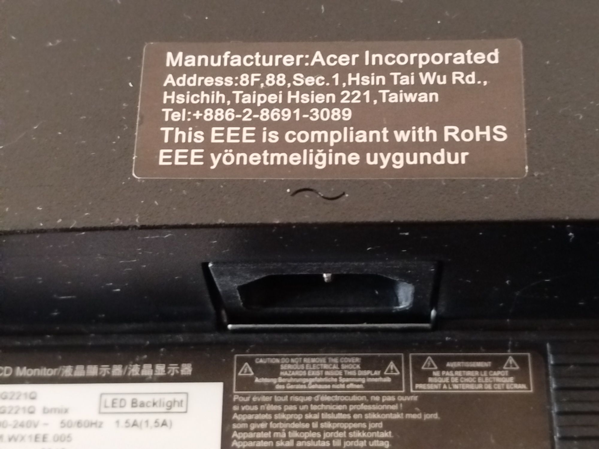 Monitor ACER 22" HDMI e VGA
