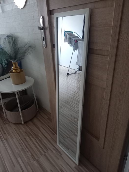 Lustro biała rama 120x30
