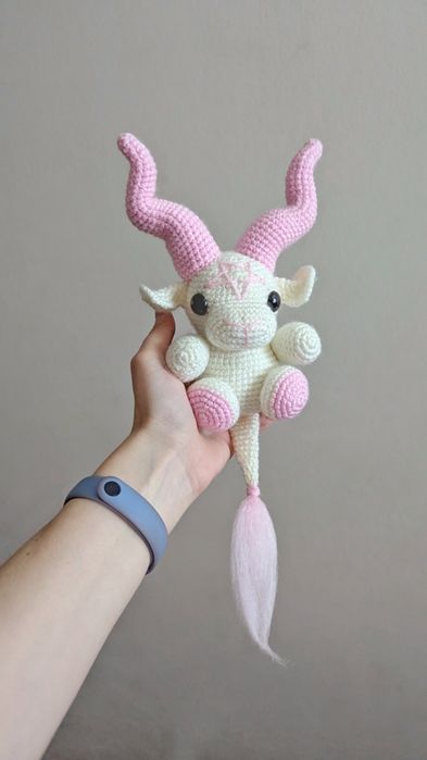 Мягкая игрушка бафомет. Амигуруми ручной работы