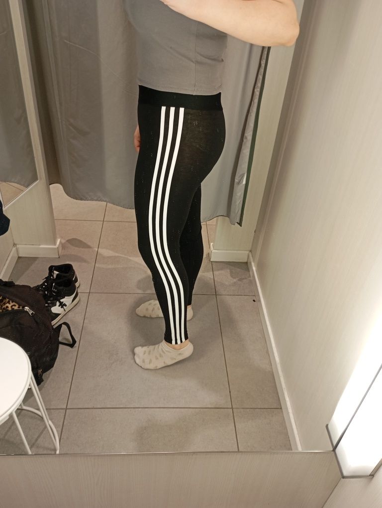 Czarne legginsy damskie adidas rozmiar S