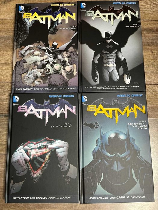 Batman NEW DC, PL, tomy 1-4 KOMPLET Trybunał/Miasto sów