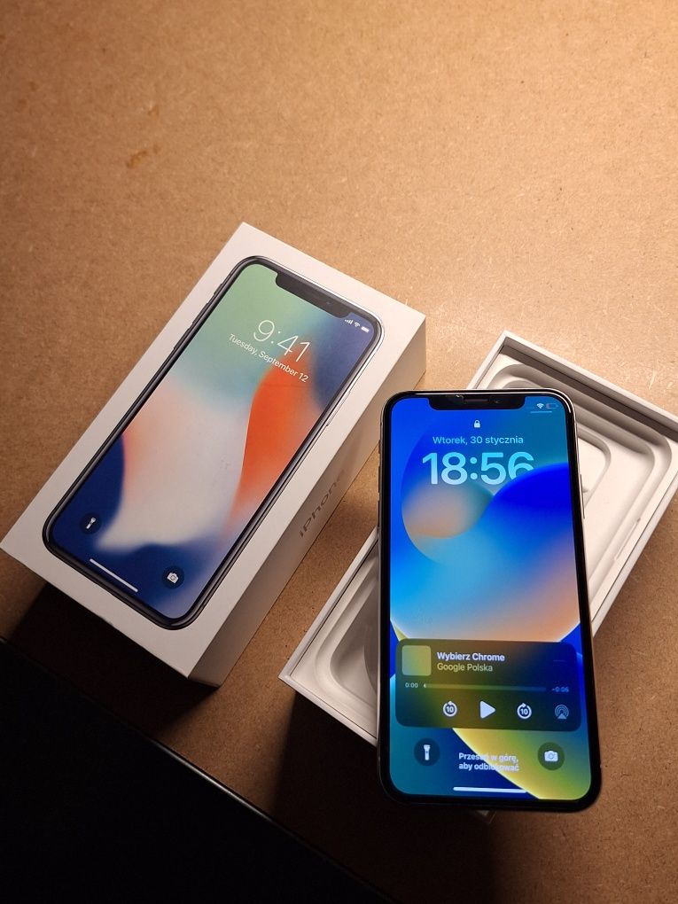 Iphone x 10 silver 64gb, z face id
