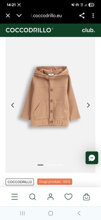 Nowy Zestaw komplet coccodrillo 74 bluza spodnie