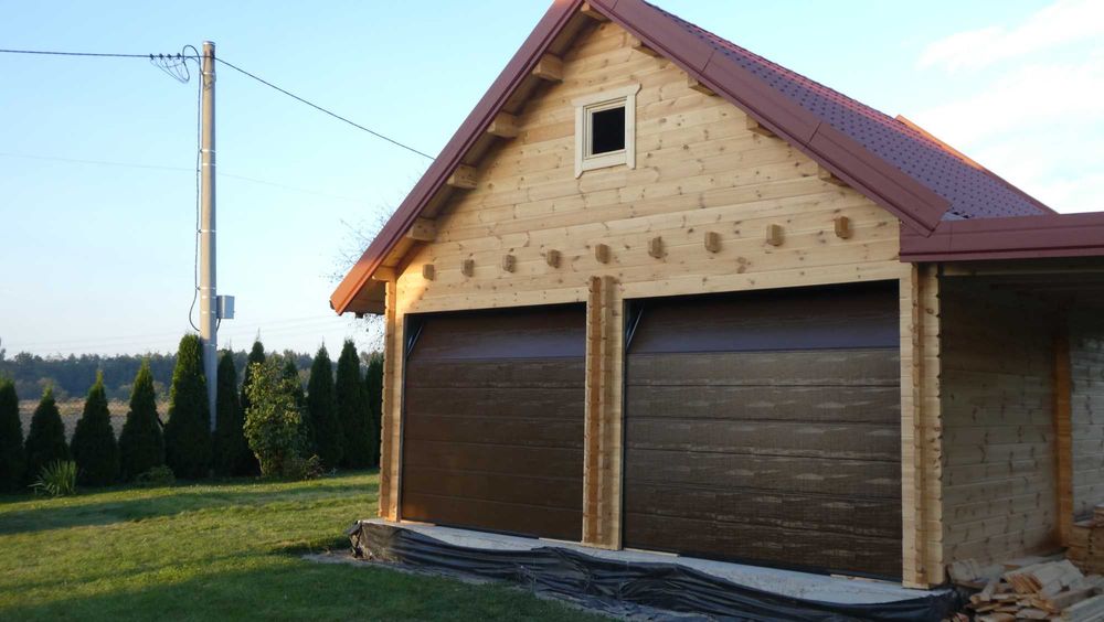 Garaż drewniany domek gosp od19,8m2 ściana z litego drewna gr od 44mm