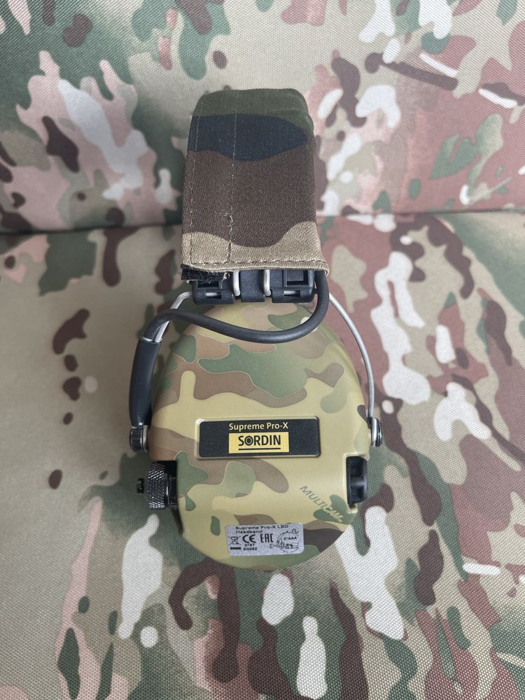 Активні навушники MSA Sordin Supreme Pro-X Gel LED Multicam + кріпленя