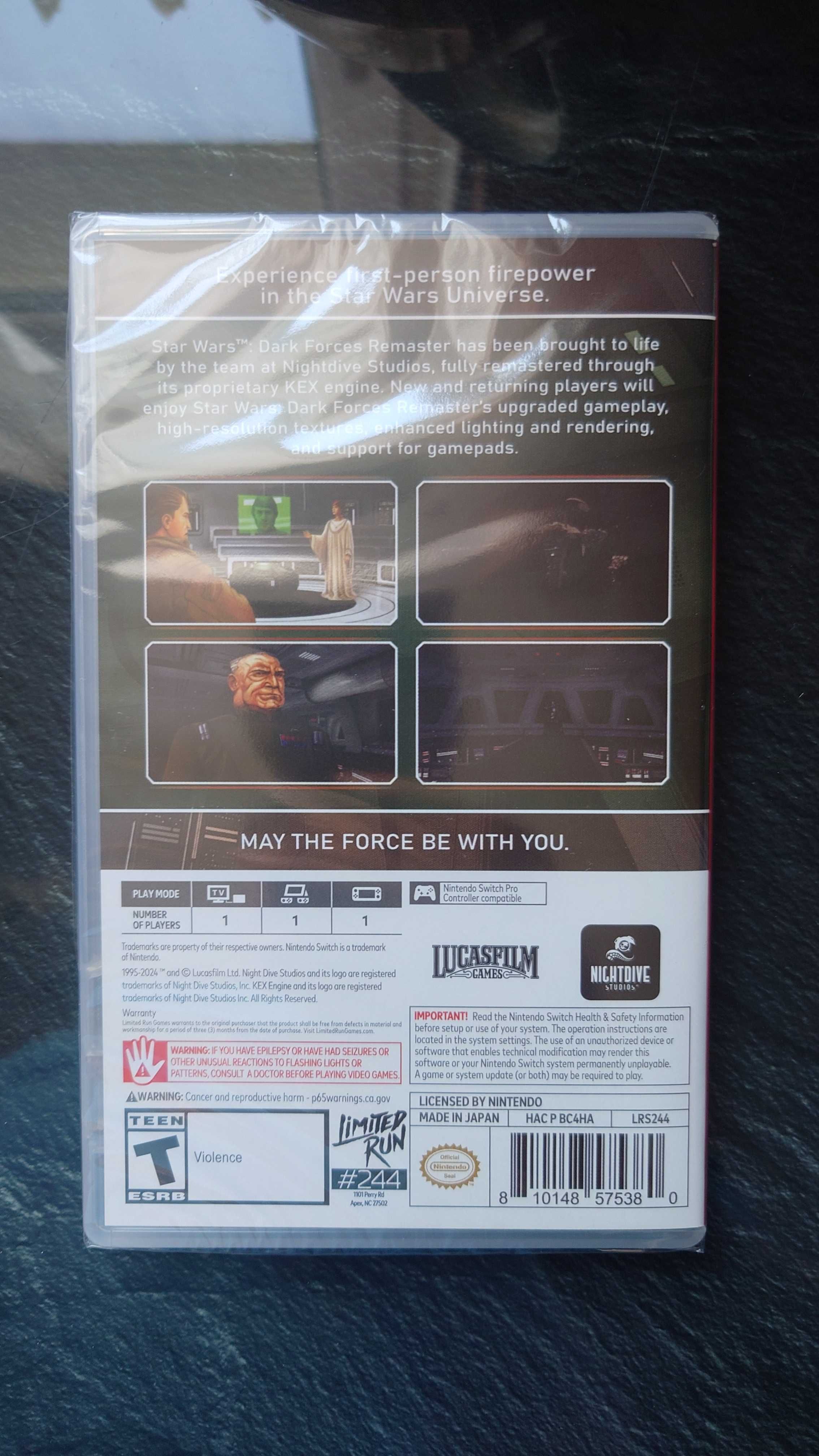 Gra Star Wars Dark Forces Nintendo Switch Limited Run #244 Unikat!