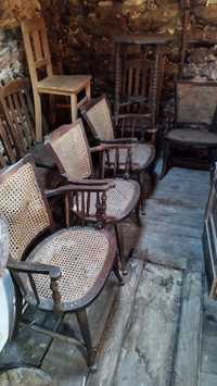 Cadeiras madeira e palha palhinha