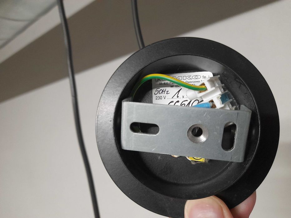 Lampy sufitowe komplet 3szt czarne materiałowe