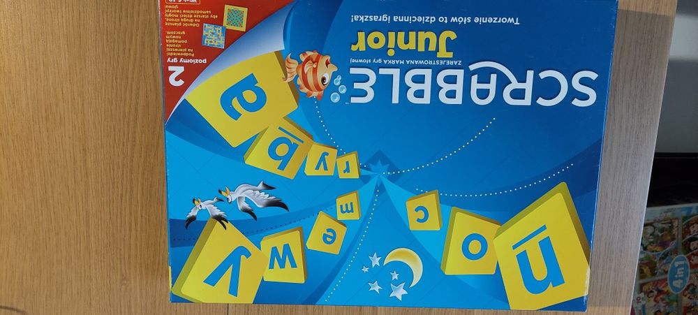 Scrabble Junior gra dla dziecie oryginalna wersja polska stan idealny