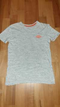 Quiksilver tshirt, świetny, szary z aplikacją, 170/174, męski XS