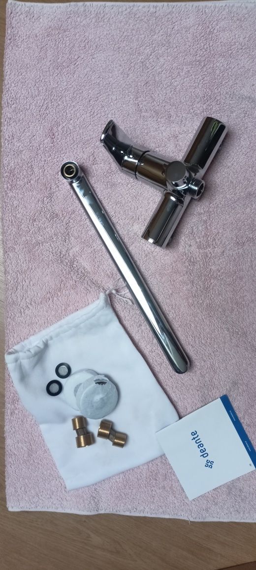 Bateria wannowa z przedłużona wylewką Dante nowa chrom