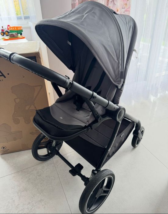 Komplet wózek Kinderkratf Nea 2w1 szary + nosidełko Cybex