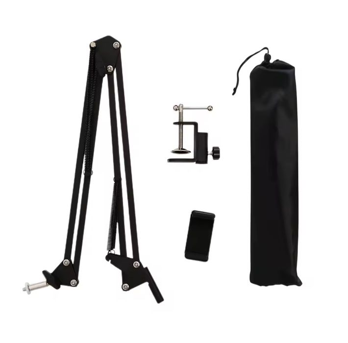 Microfone gaming e podcasting + braço articulado