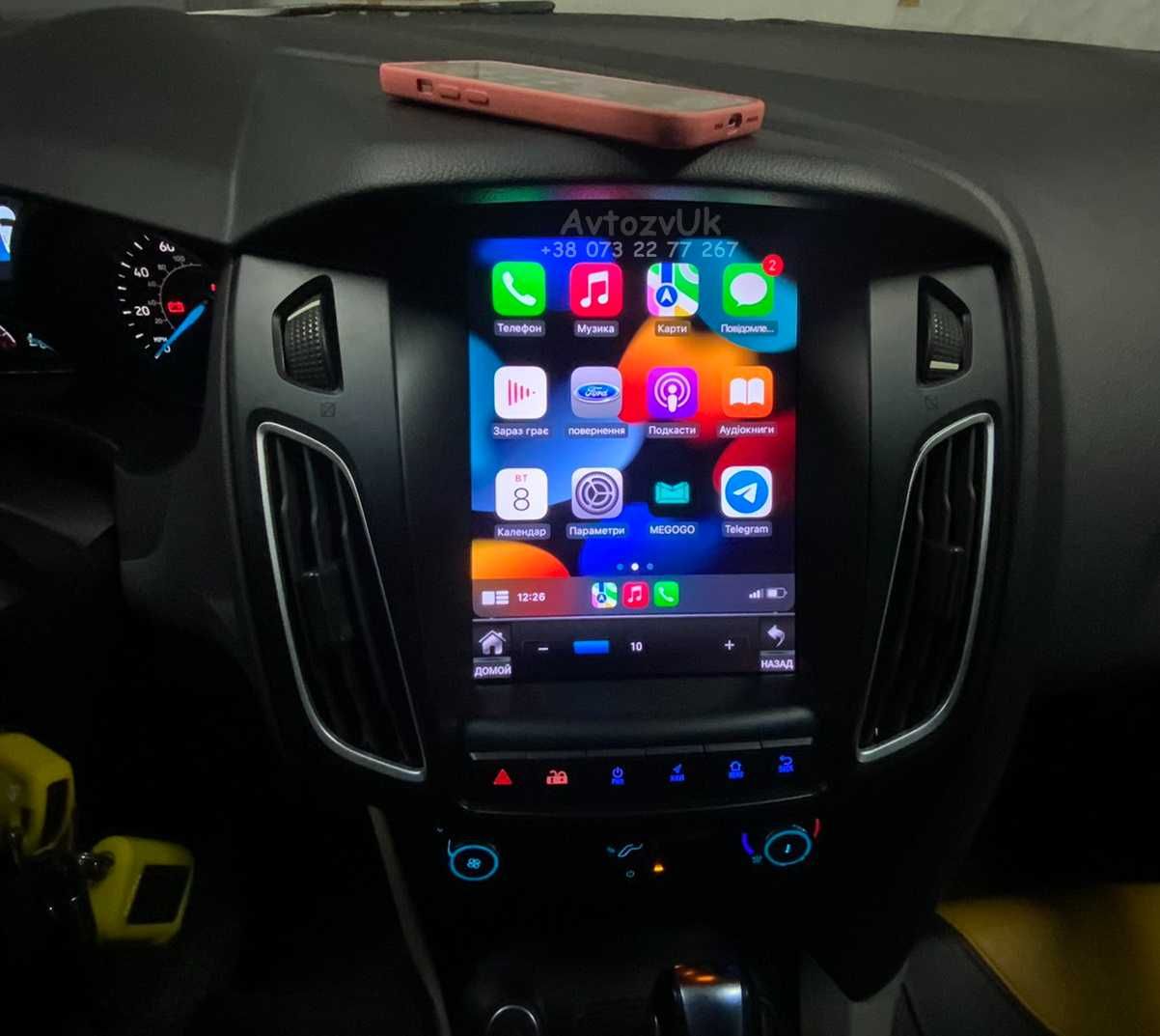 Магнитола FOCUS 3 Ford Фокус GPS USB Tesla дисплей CarPlay Android 14
