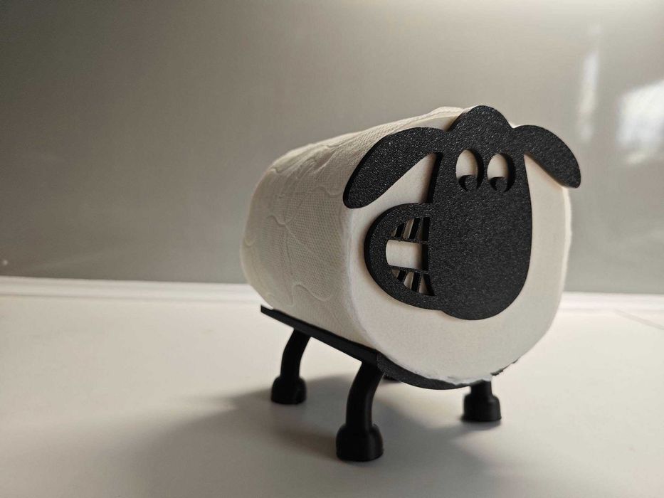 Zabawny stojaczek na 1 rolkę papieru toaletowego