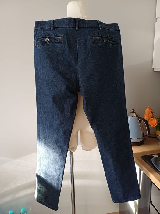 Męskie spodnie granatowy jeans Meyer rozm L.