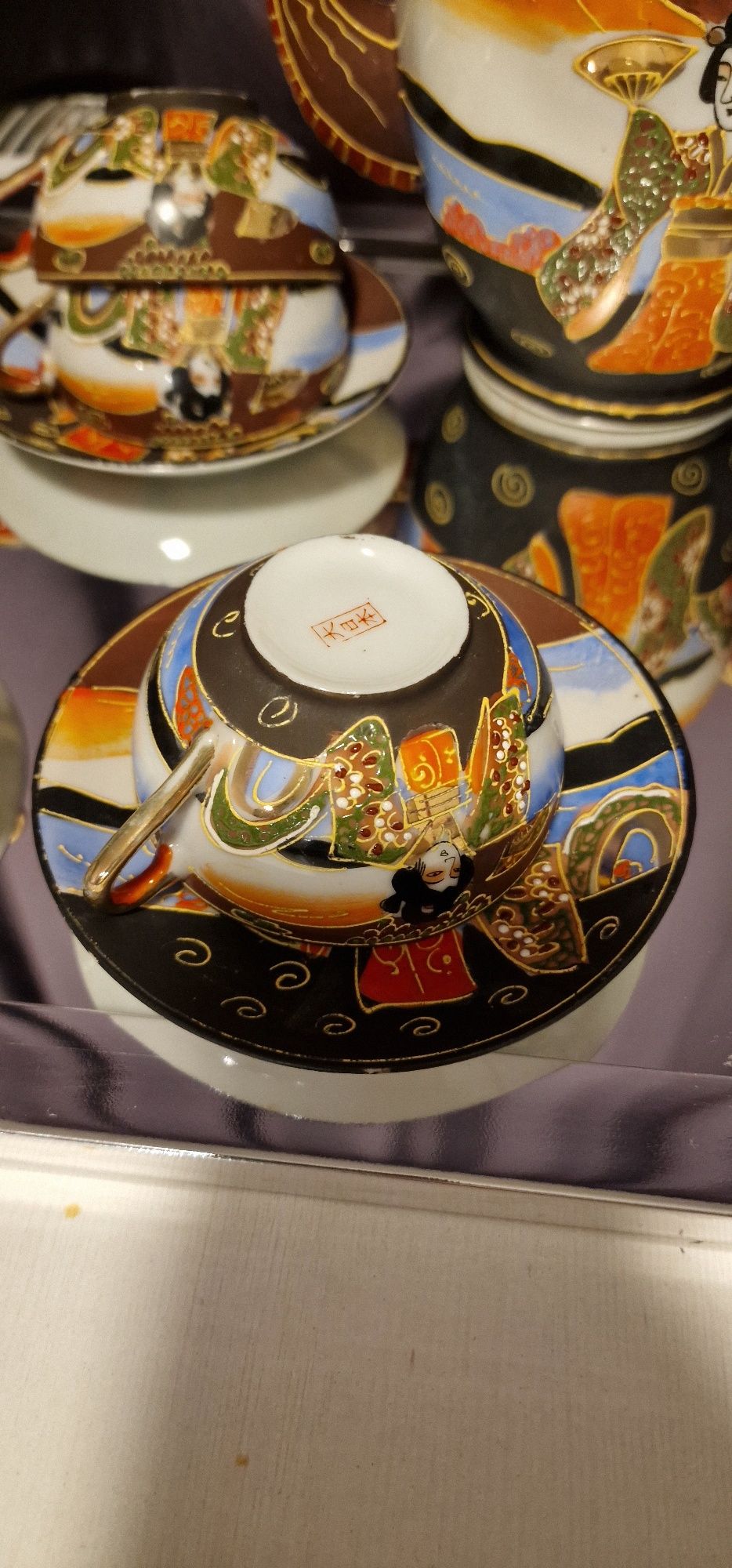 Ogromny zestaw Chinskiej porcelany Antyk Serwis dla 10 osób