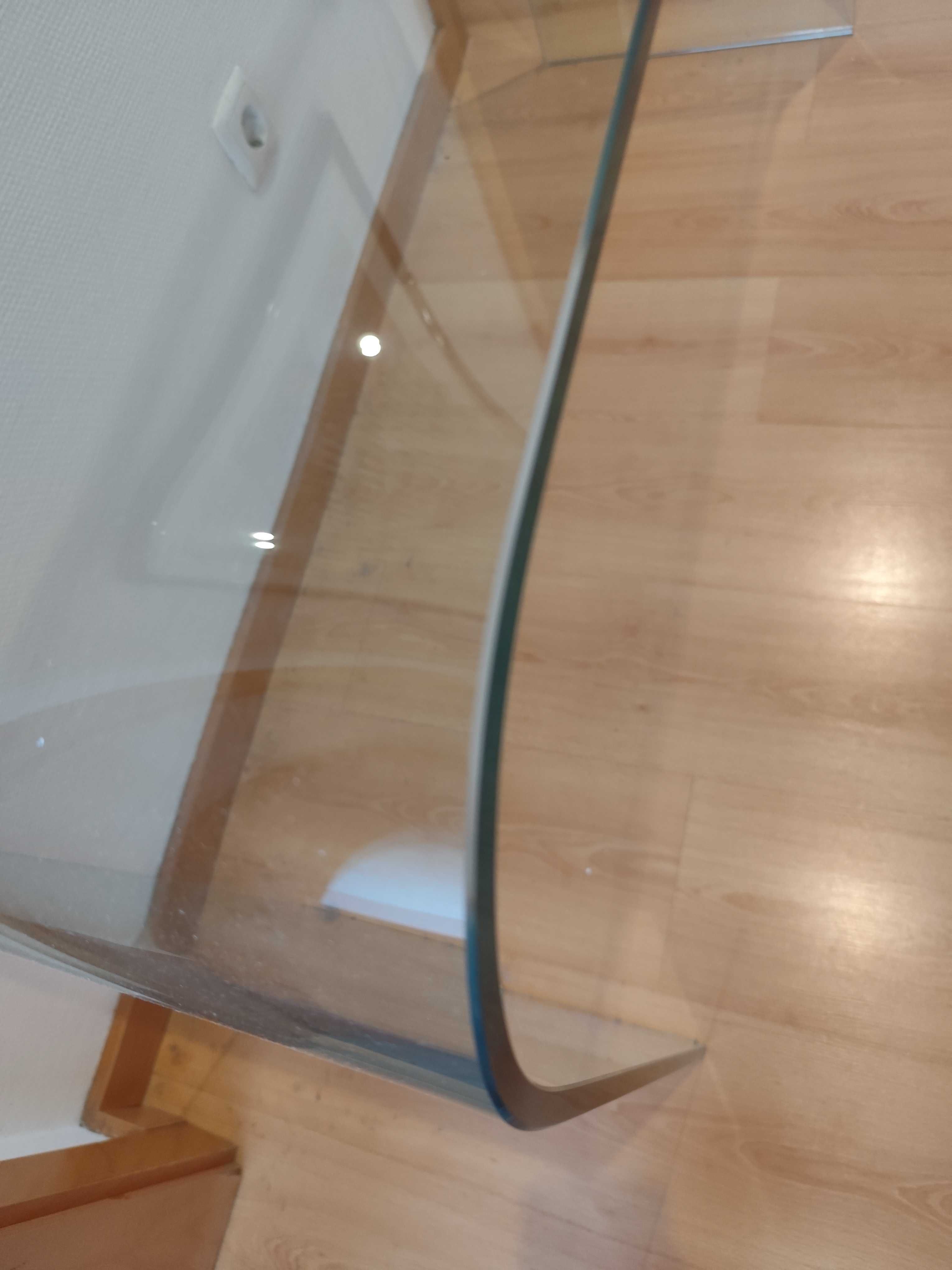 Mesa de apoio em vidro