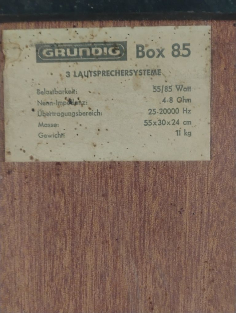 Kolumny Grundig box 85