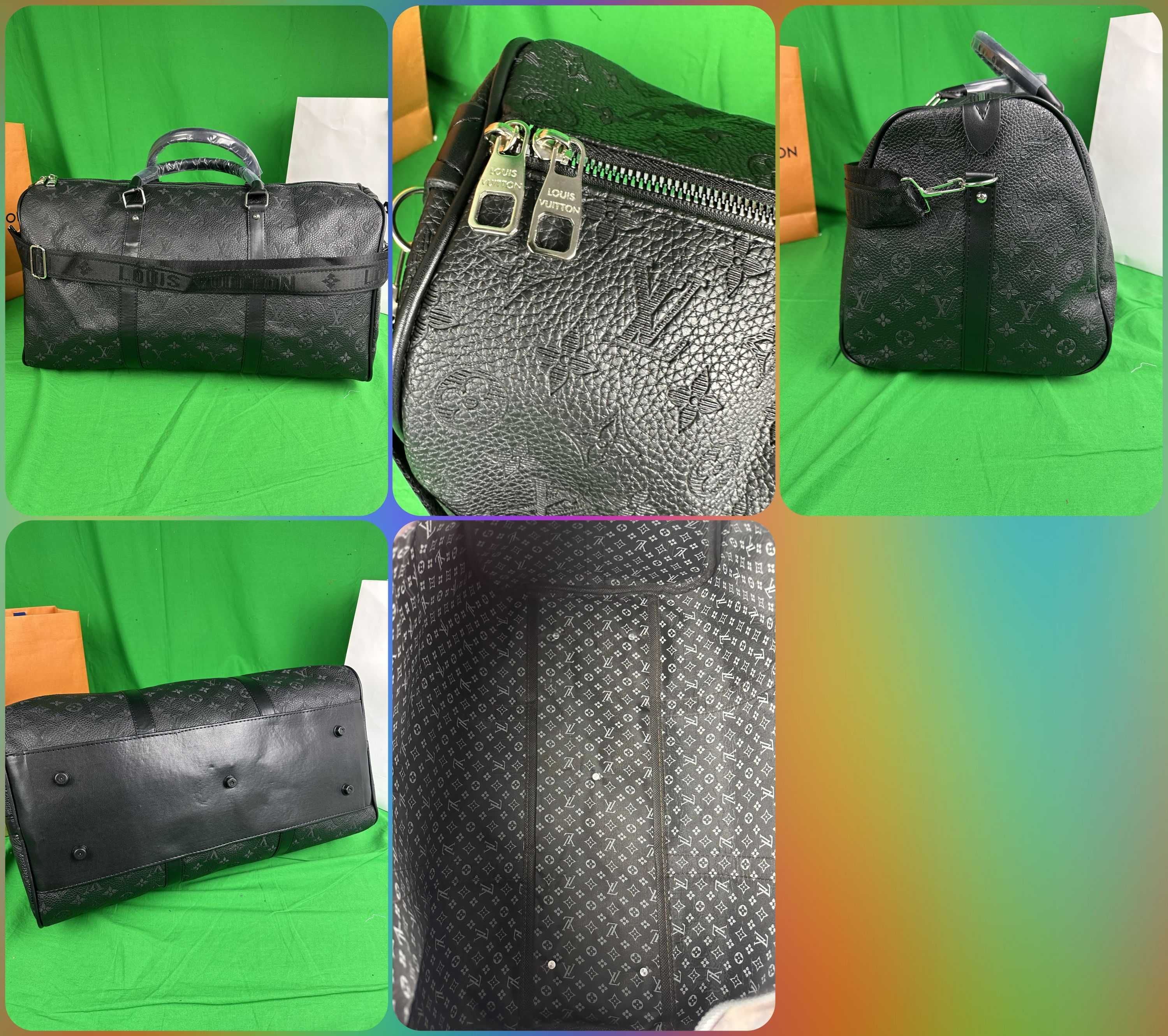 Torba podrozna silownia skórzana duza Louis Vuitton Premium LV kratka