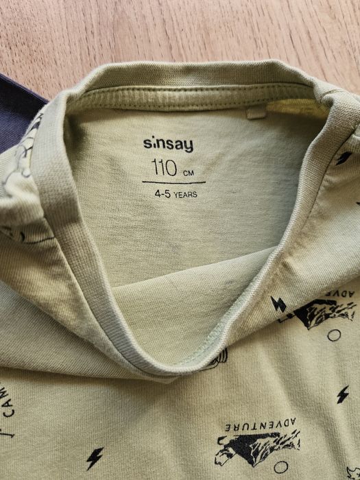 Bluzki z długim rękawem koszulki t-shirty zestaw 5 sztuk 110 sinsay