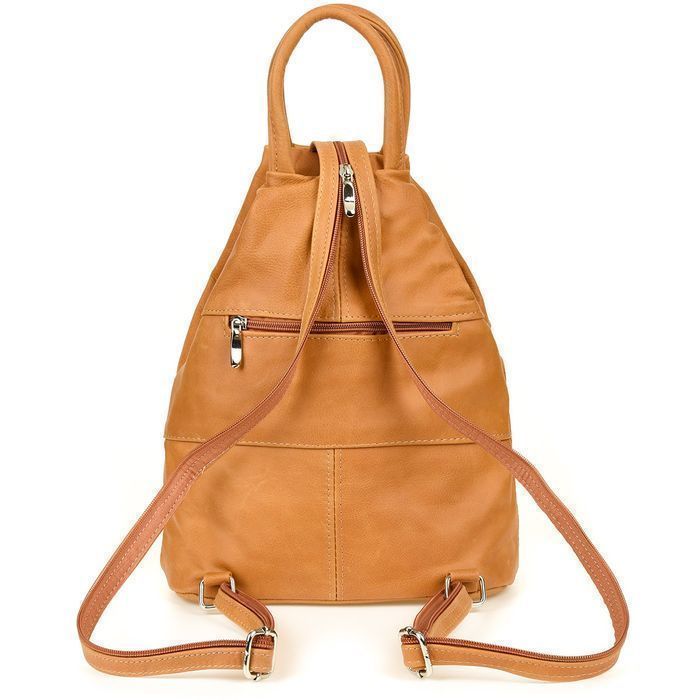 Camel Plecak Damski Skórzany Trójkąt Pojemny Beltimore Q60 do pracy