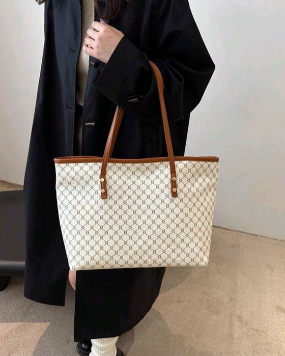 Nowa torebka damska z portmonetką Duża na zamek BIAŁA