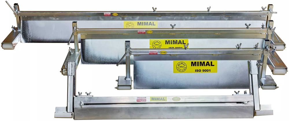 Listwa zgarniająca łata brukarska Mimal LZ2 1,6 m szerokość 100–165 cm