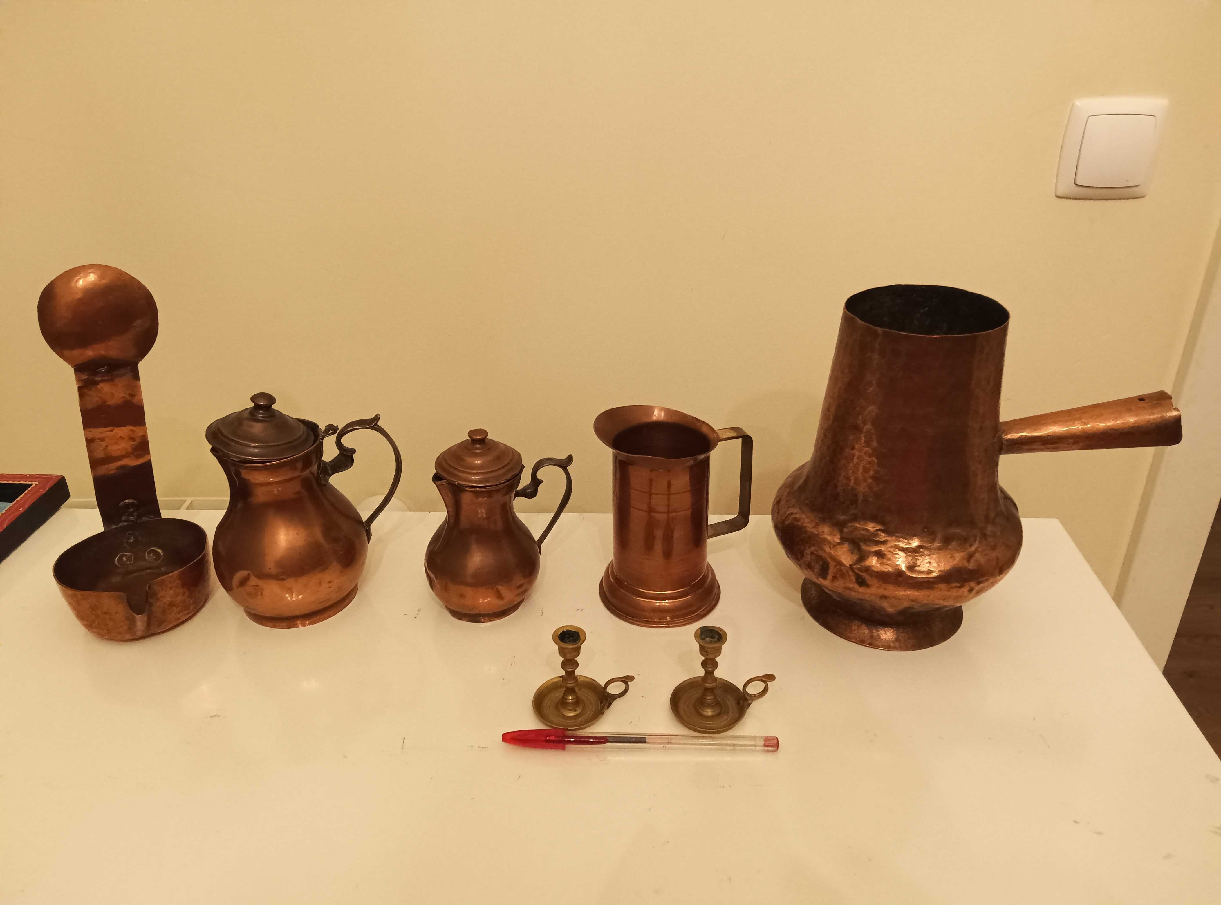 Vários objectos em cobre