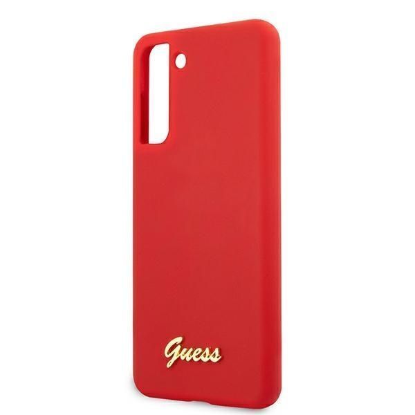 Etui Guess Silicone Script Red do Galaxy S21+