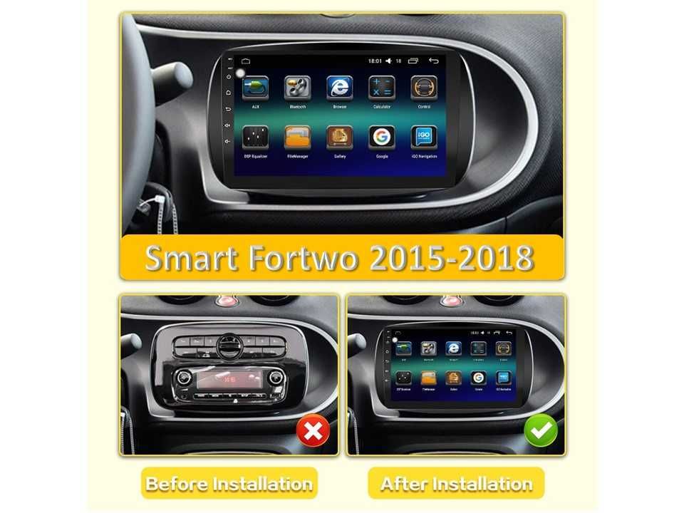 Radio samochodowe Android Benz Smart Fortwo 2015.-2018 (9")