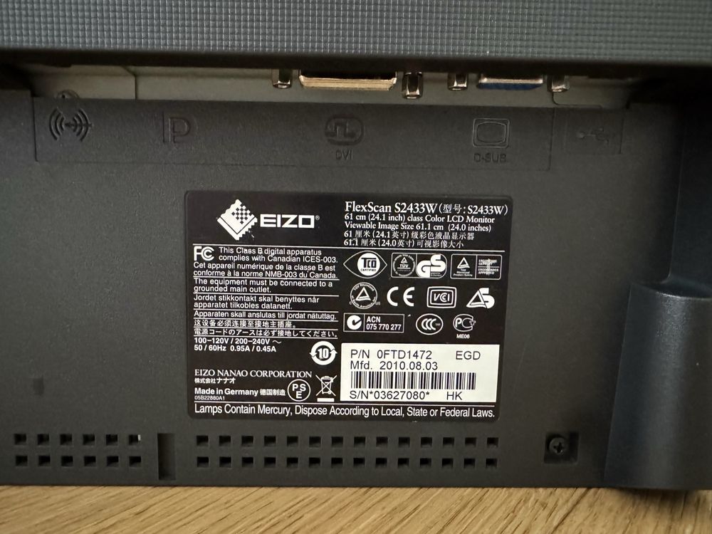 Monitor EIZO Flexscan S2433W 24" 16:10 do grafiki / zdjęć / video