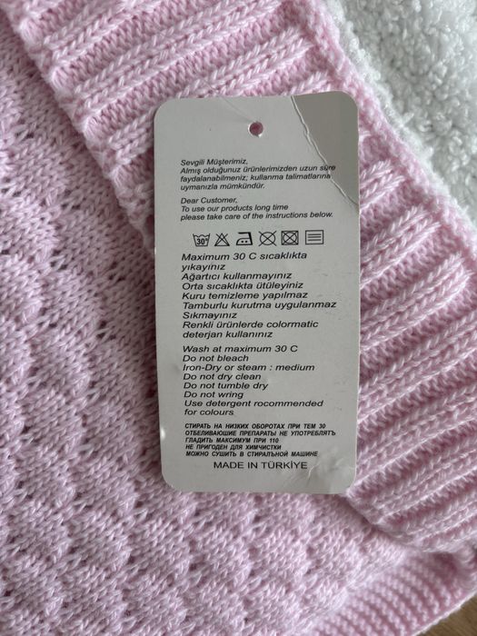 Nowy ciepły rożek/becik/otulacz dla niemowlaka, różowy