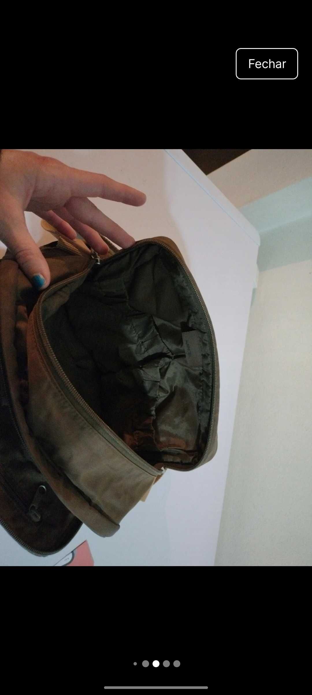 Bolsa Castanha Lancel em Muito Bom Estado + Espelho