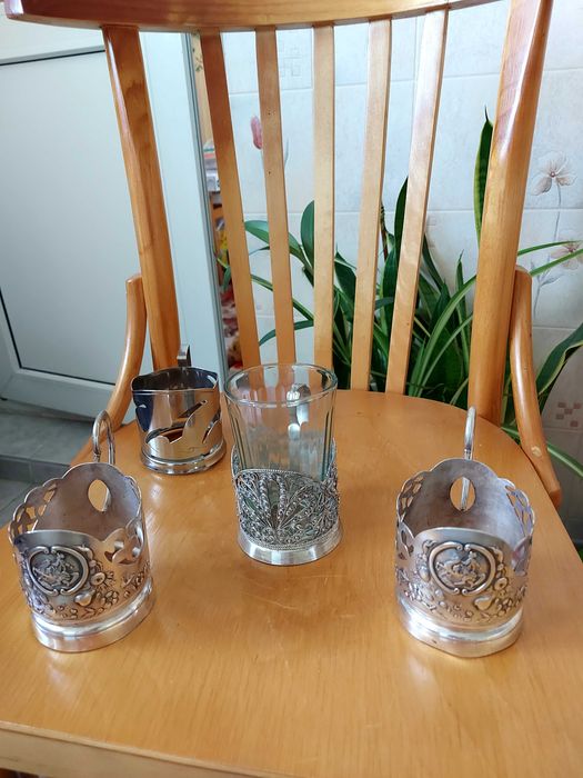 Тульский єлектросамовар, подстаканники- Богдан Хмельницький.