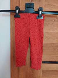 Czerwone legginsy we wzory Fred&flo 6-9m 68-74 cm