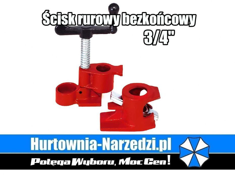 4 sztuki x Ścisk stolarski rurowy bezkońcowy rurowy 3/4" ściski rurowe