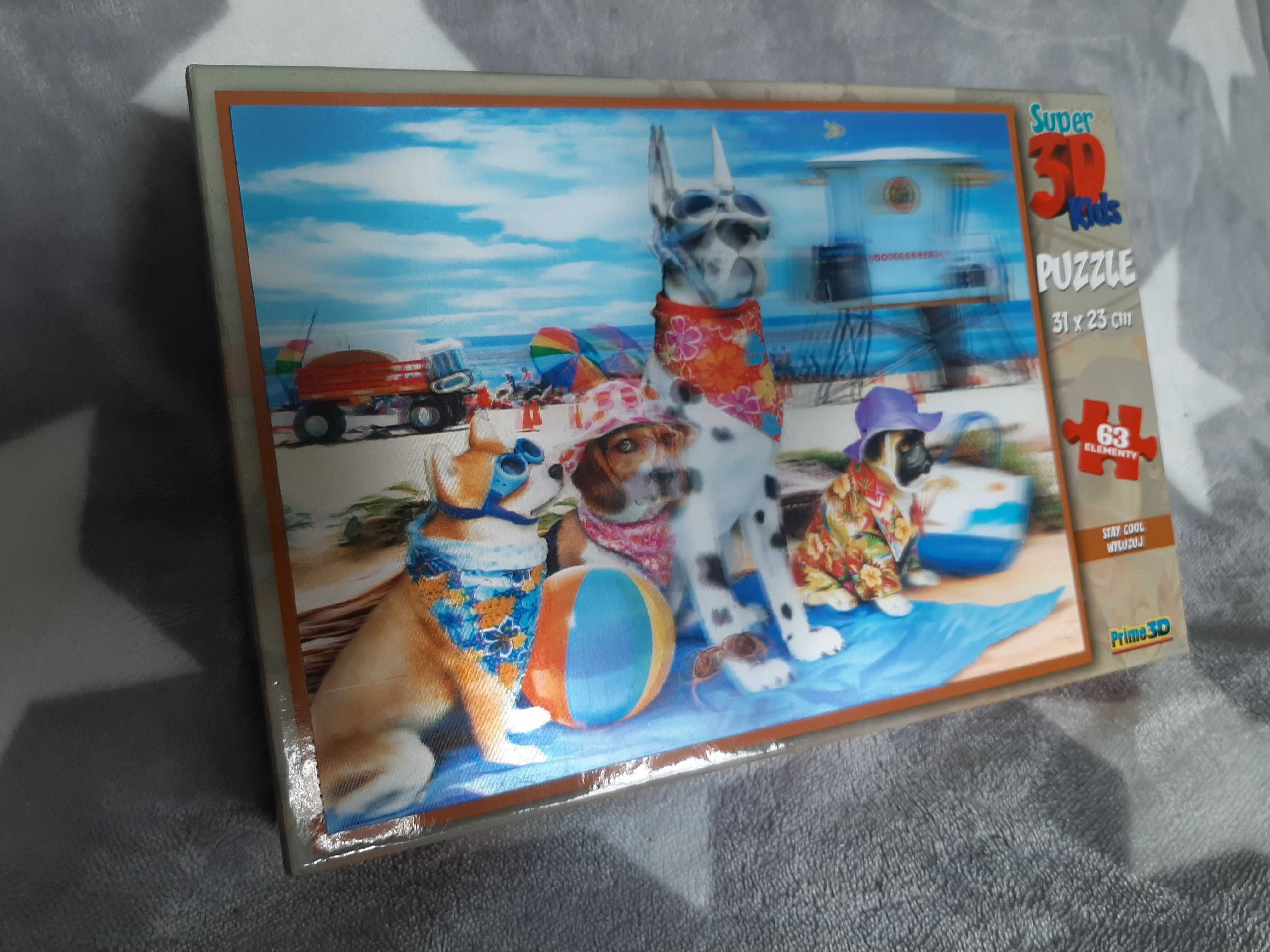 Puzzle 3D HOWARD ROBINSON psy na plaży