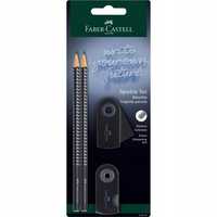 Ołówek 2szt + Gumka + Temperówka Faber Castell
