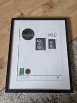 Ramka na zdjęcia Milo 40 x 50 cm czarna MDF Inspire duża