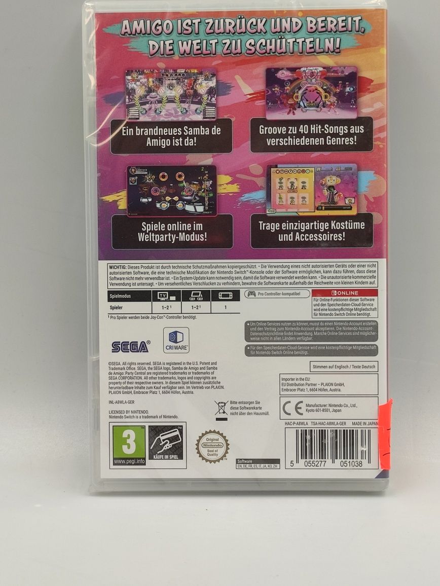 Na Lewara Gra Nintendo Switch Samba Dr Amigo: Party Central