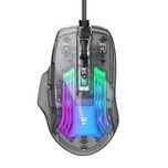 Mysz Gamingowa Havit Ms1011Se Rgb Przewodowa Transparentna Czarna