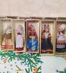 Фарфоровые куклы в русских народных костюмах (16шт) + полка под них