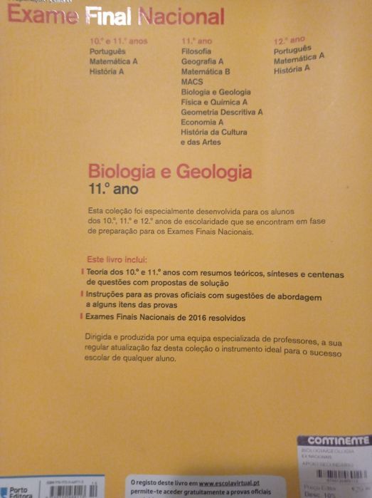 Livro de preparação para exame final nacional de Biol. e Geol.