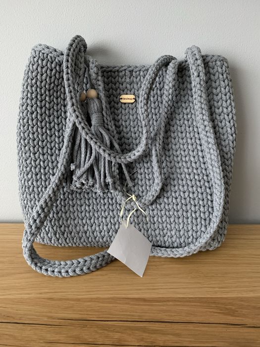 Torebka worek ze sznurka bawełnianego