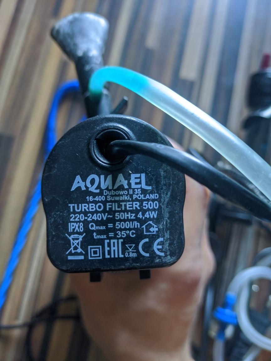 Aquael FAN 3 plus Turbo 500 zestaw Grzałka 100w napowietrzacz skrobacz