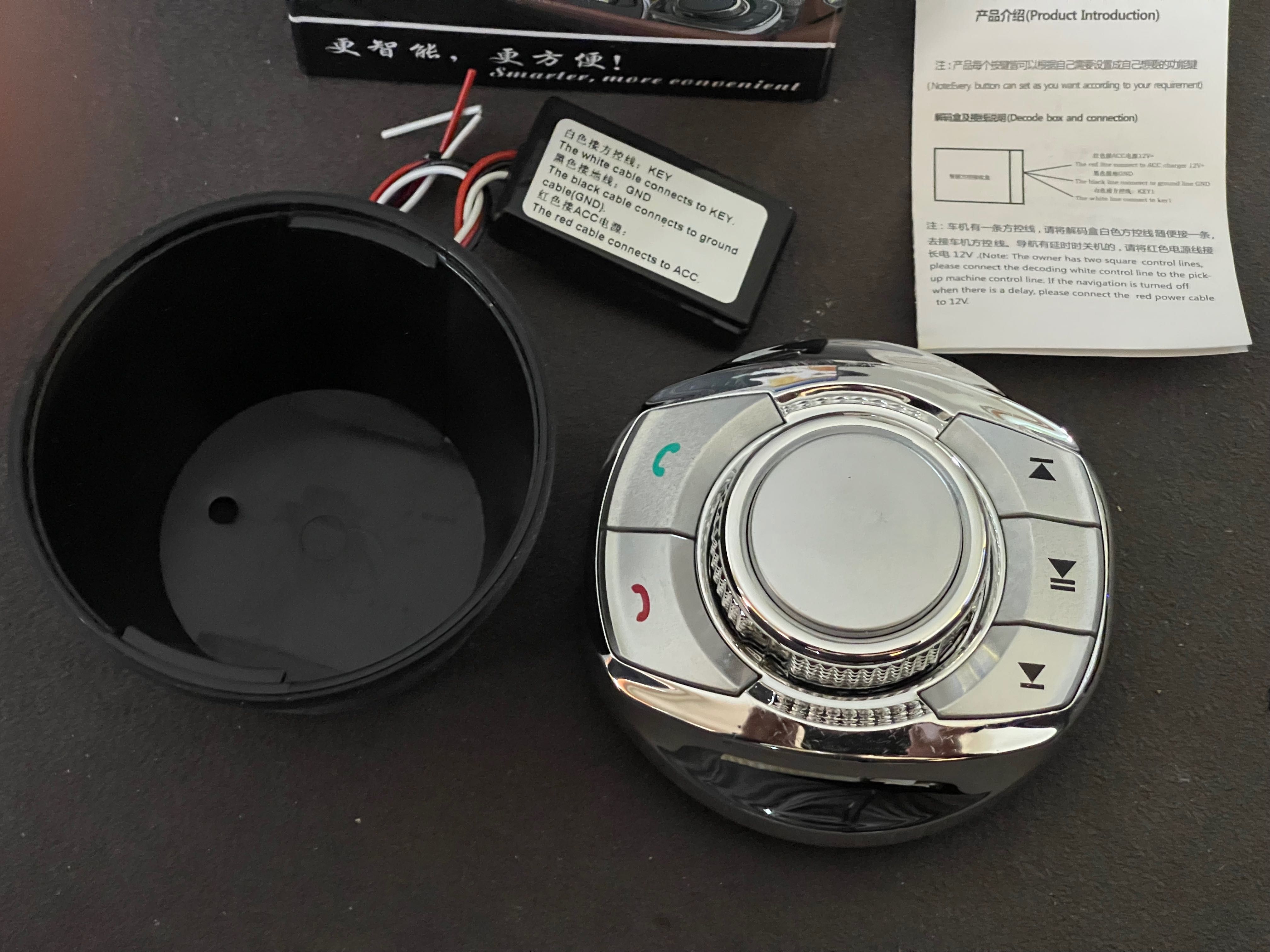 Joystick iDrive do cupholdera BMW  funkcje kierownicy wielofunkcyjnej