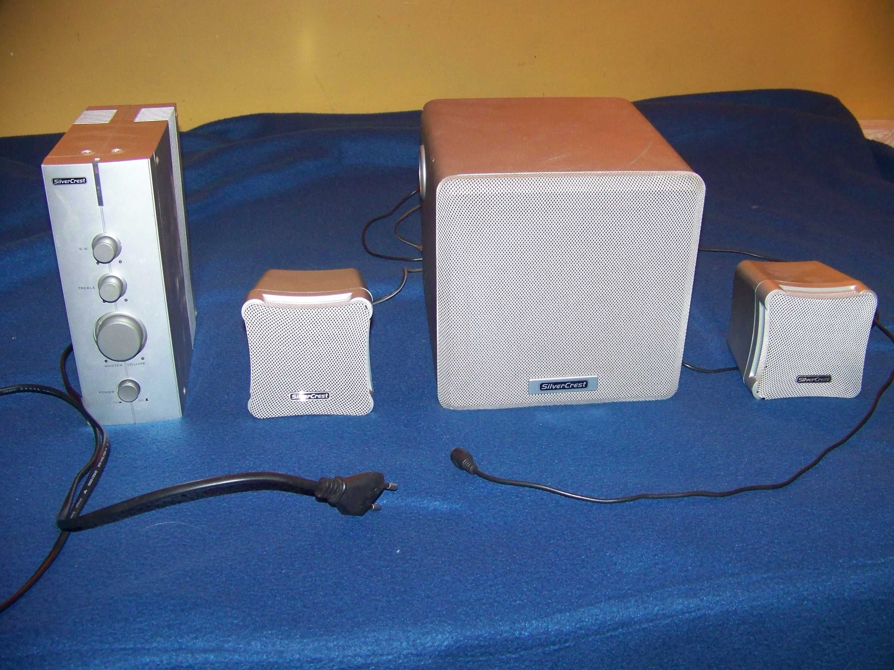 colunas de som amplificadas 2.1 Silvercrest