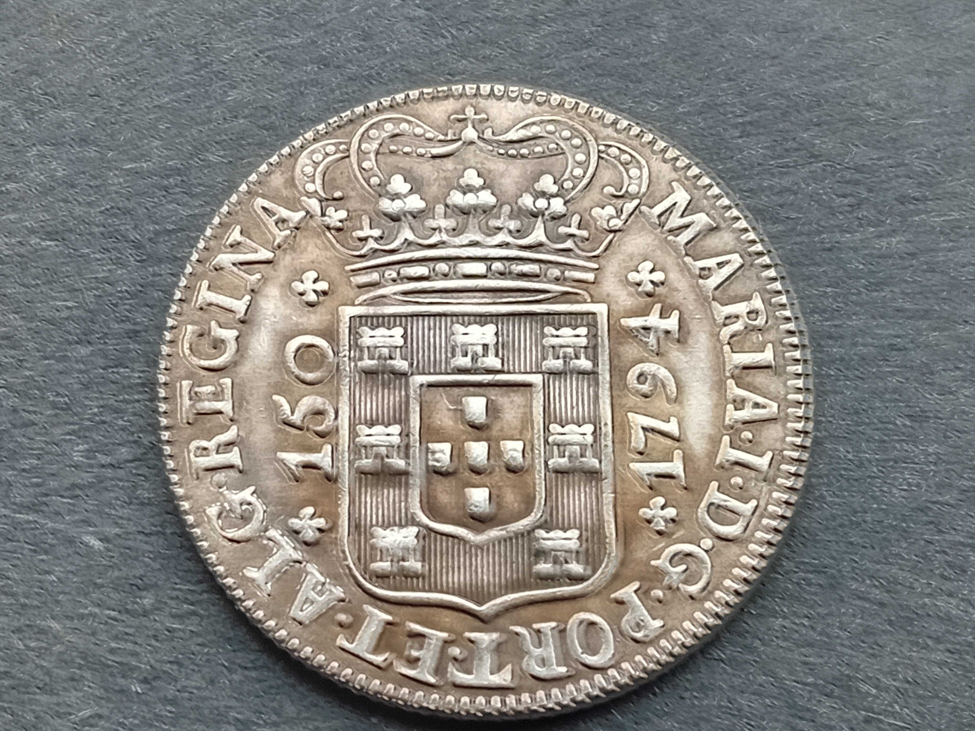 moeda de 150 reis 1794 Açores 3,70gr  23/24m/m. réplica da verdadeira